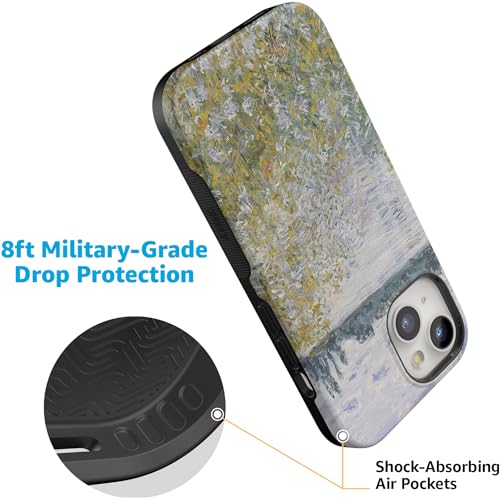 Casely iPhone 15 Plus Case | Monet's Summer Landscape | The Met Museum | Bold Protective Design | Compatible with MagSafe - color: Monet's Summer Landscape | The Met Museum