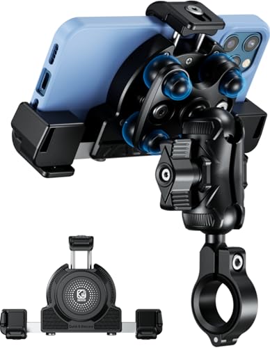 Kewig Motorcycle Phone Mount with Vibration Dampener & Not Block Camera