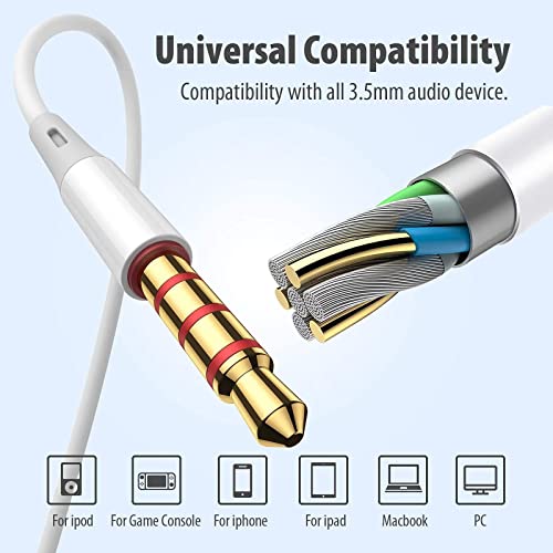 HUOMU Wired Earbuds 5-Pack with Microphone, 3.5mm Stereo Headphones