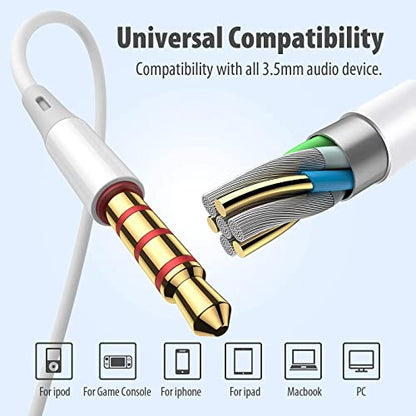 HUOMU Wired Earbuds 5-Pack with Microphone, 3.5mm Stereo Headphones
