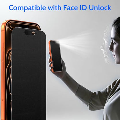 Fotbor [Ultra-Shield 26° True Privacy Screen Protector Compatible with iPhone 17 Pro Max, 2-Pack Elite Matte AG Etched Glass, 9H Anti-Shatter, with [Installation Master Kit] - size: iPhone 17 Pro Max-6.9 inch