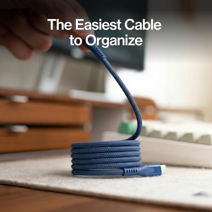 Statik MagStack Pro USB C to USB C Coiling Magnetic Charging Cable,100W - color: Navy, size: 6ft, style: USB-C to USB-C