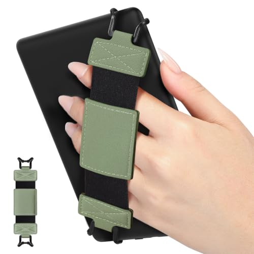 MoKo Soft Hand Strap for 6-8" Kindle eReaders Fire Tablet, Celadon - color: Celadon, style: Soft Pu Strap