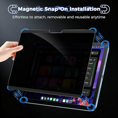 4-Way Magnetic Privacy Screen for iPad Air 11 Inch M3 - color: 360 Magentic Privacy Screen, size: iPad Air 6th (M3/M2)11"
