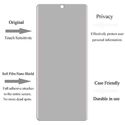 Galaxy S21 Ultra 5G Privacy Screen Protector, Case Friendly, Support in-Screen Unlock, Full Adhesive Soft Film [2 Pack], 2 Way Anti-Spy Flexible Privacy TPU Film for Samsung Galaxy S21 Ultra (6.8”) - size: 6.8 Inches Samsung Galaxy S21 Ultra