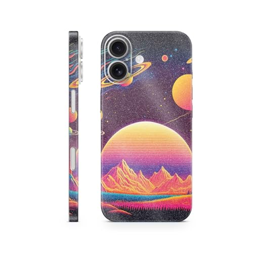 Glossy Glitter Phone Skin Compatible with Apple iPhone 17 - Surreal Starscape - Premium 3M Vinyl Protective Wrap Decal Cover - Easy to Apply | Crafted in The USA by MightySkins - color: Surreal Starscape, size: iPhone 17 (Full Wrap), style: Glossy Glitter