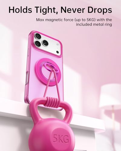 SYNCWIRE for MagSafe Phone Grip, Magnetic Phone Ring Holder - color: Hot Pink