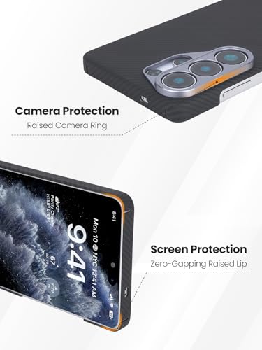 Magnetic Ultra Thin 600D Aramid Fiber Case for Samsung Galaxy S26 Ultra | Woven Aramid Fiber, ultra-thin Caseless Feel, compatible with MagSafe,wireless charging friendly, slim fit,Matte Black Twill