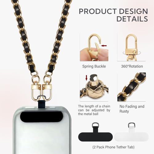 Phone Crossbody Chain, Universal Crossbody Patch Phone Lanyards, AdjustableMultifuctional Compatible with Most Smartphones, Phone lanyard, Anti theft（Adjustable-purple） - color: Adjustable-purple