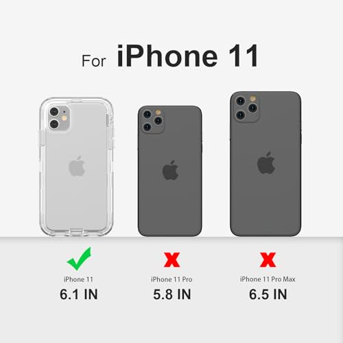 Follaroma for iPhone 11 Case, Shockproof Protection,Crystal Clear | Heavy Duty Shockproof Protection Phone Cases, Anti-Drop, Military Grade Dual Layer Transparent Rugged Protective Cover, 6.1" - color: Clear, size: iPhone 11 6.1’