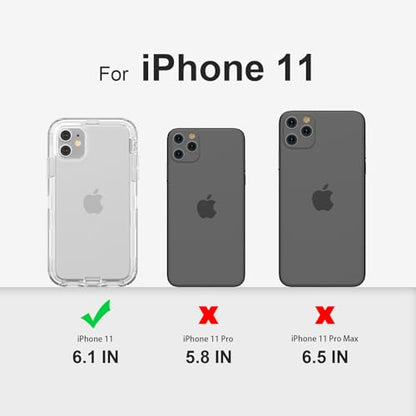 Follaroma for iPhone 11 Case, 6.1 inch, Crystal Clear | Heavy Duty Shockproof Protection Phone Cases, Anti-Drop, Military Grade Dual Layer Transparent Rugged Protective Cover - color: Clear, size: iPhone 11 6.1’