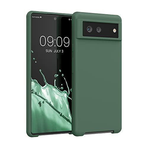 kwmobile Case Compatible with Google Pixel 6 Case - TPU Silicone Phone Cover with Soft Finish - Forest Green - color: forest green, size: Pixel 6