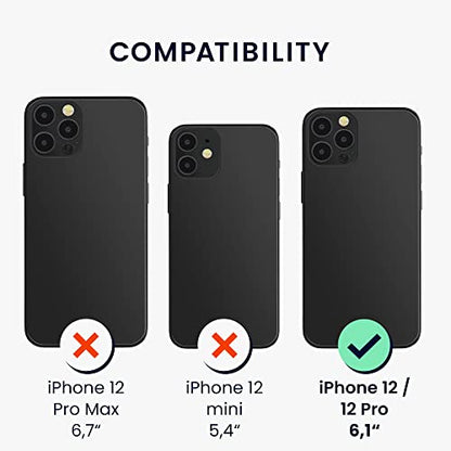 kwmobile Case Compatible with Apple iPhone 12 / iPhone 12 Pro Case - Soft Slim Metallic TPU Silicone Cover - Metallic Berry - color: metallic berry