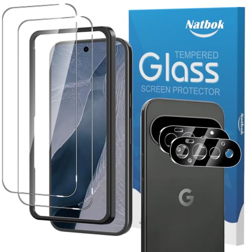 2+2 Pack for Google Pixel 11 Pro 6.3”Screen Protector & Camera Lens Protector,with Alignment Frame，9H Tempered Glass Film,HD Clear Scratch Resistant,Bubble-Free - color: Transparent