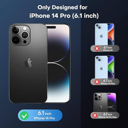 Battery Case for iPhone 14 Pro, Upgraded 10000mAh Battery Pack Rechargeable Charger Case with Carplay Wireless Charging Compatible for iPhone 14 Pro (6.1 inch) External Battery Charging Cover(Black) - size: iPhone 14 Pro