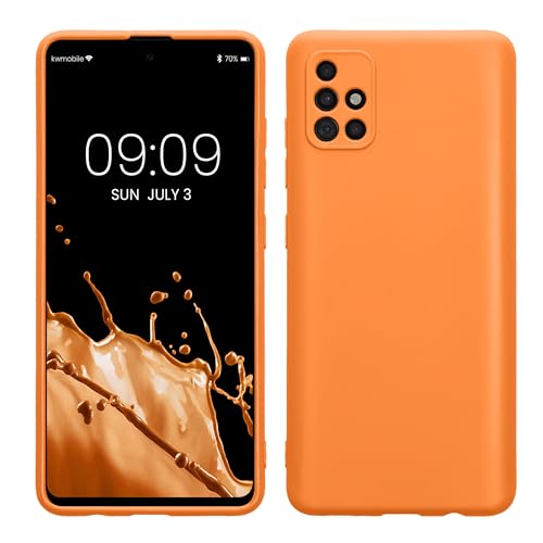 kwmobile Case Compatible with Samsung Galaxy A51 Case - Protective Slim TPU Phone Cover - Soft Matte Finish - Fruity Orange - color: Fruity Orange, size: Galaxy A51