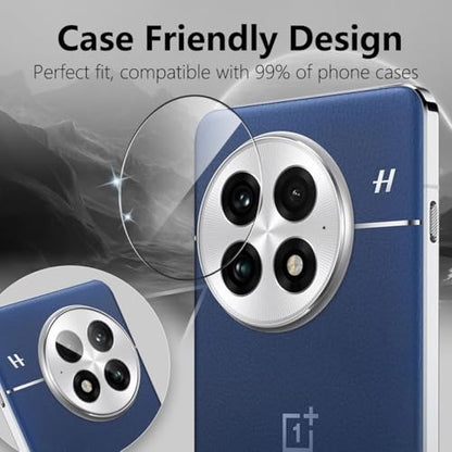 2 Pack Camera Lens Frame for OnePlus 13, Tempered Glass Accessories Camera Screen Protector, Full Coverage Guard-Anti Scratch HD Clear, Case Friendly, Night Shooting Mode - size: for OnePlus 13