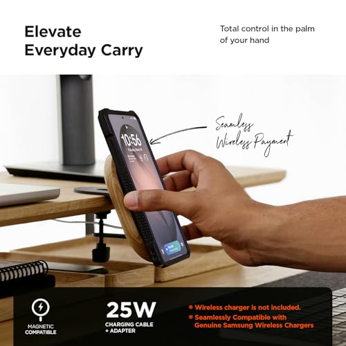 VRS DESIGN TerraGuard Active for Samsung Galaxy S26 Ultra Case (2026), Magnetic Charging Compatible Ring Kickstand, Heavy Duty Rugged Shockproof Cover (Matte Black) - color: Matte Black