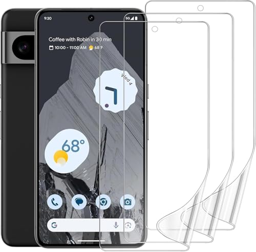 3 Pack Screen Protector for Google Pixel 8 Pro 6.7", HD Ultra-Thin Full Coverage Soft TPU Hydrogel Film Google Pixel 8 Pro - Fingerprint ID Compatible, Self-Healing, Touch Sensitive - size: Google Pixel 8 Pro
