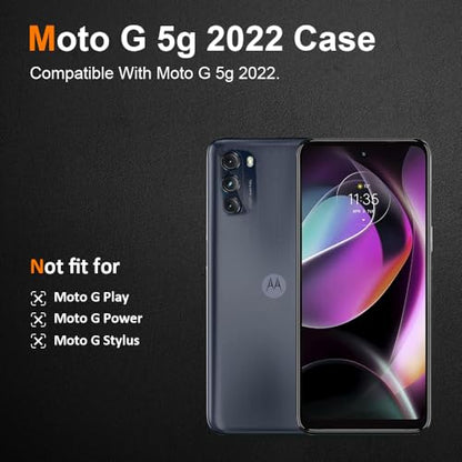 Silicone Clear for Moto G 5G 2022 Case,Ultra Thin with Comfort Grip | Soft Slim-Fit TPU Moto G 5g 2022 Phone Cover,Non-Slip,Shockproof Protection,Scrath-Resistant - size: Moto g 2022