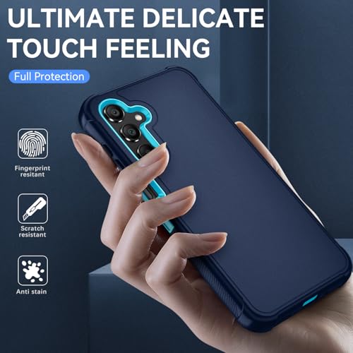 for Samsung Galaxy A16 5G Case : 3-Layer Shockproof Phone Cover with HD Screen Protector,Hybrid Protective Military-Grade Drop Protection for Galaxy A16 5G Phone Case (Navy/Blue) - color: Navy/Blue