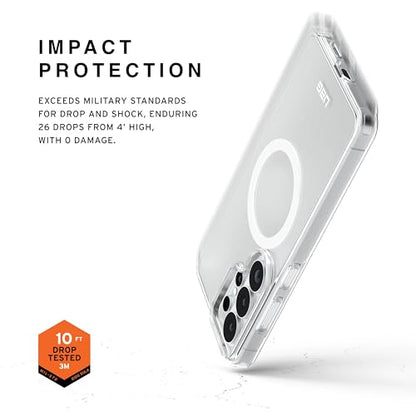 URBAN ARMOR GEAR UAG for Samsung Galaxy S26 Plus Case 6.7" Scout Clear - Magnetic Charging Compatible Transparent Rugged Military Drop Tested Protective Cover, Ice/White | Perfect fit | 3m drop resistance | Magnetic module | Raised edges | All ports acces