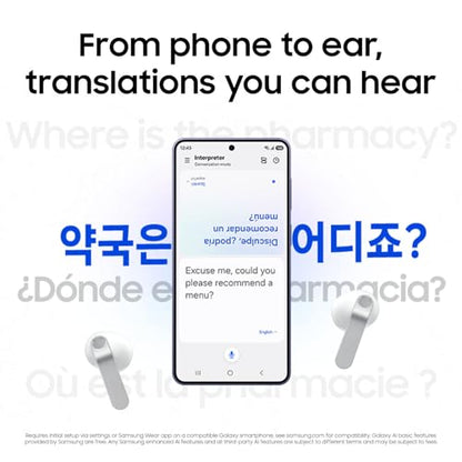 Samsung Galaxy Buds 4 (2026) AI True Wireless Bluetooth Earbuds, White - color: White, style: Buds4