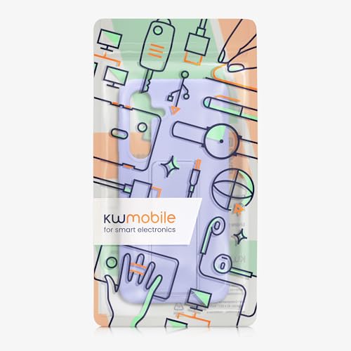 kwmobile Case for Samsung Galaxy S24 Case - Soft TPU Cover with Silicone Coating - with Hand Strap and Stand Function - Shockproof - Lavender - color: lavender, size: Galaxy S24