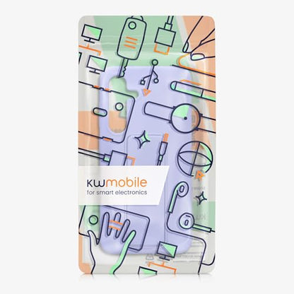 kwmobile Case for Samsung Galaxy S24 Case - Soft TPU Cover with Silicone Coating - with Hand Strap and Stand Function - Shockproof - Lavender - color: lavender, size: Galaxy S24