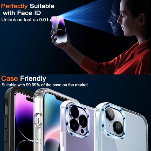 Ferilinso Screen Protector for 14 Plus iPhone 14 Pro Max, Tempered Glass - size: iPhone 14 Plus ＆ iPhone 14 Pro Max-6.7 INCH