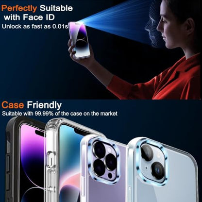 Ferilinso Screen Protector for 14 Plus iPhone 14 Pro Max, Tempered Glass - size: iPhone 14 Plus ＆ iPhone 14 Pro Max-6.7 INCH