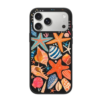 CASETiFY for iPhone 17 Pro Max Case - Impact Compatible with MagSafe | 8.2 ft. 4x Military Grade Drop Protection | Sea Shells by Grace Andersson | Matte Black - color: Sea Shells by Grace Andersson, size: Iphone 17 Pro Max (6.9")