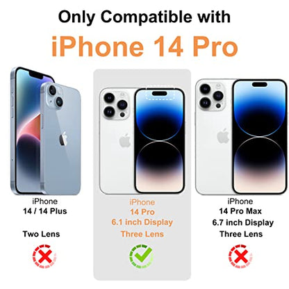 for iPhone 14 Pro Crystal Clear Card Case, [Slim & Protection][Up to 2 Cards] Anti-Yellowing Flexible TPU Wallet Case with Card Holder for iPhone 14 Pro 6.1" 2022 - size: iPhone 14 Pro