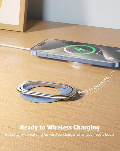 SUPERONE Mag Safe Phone Stand, Adjustable Magnetic Phone Grip & Kickstand - color: Sierra Blue