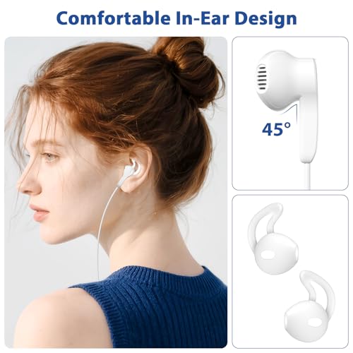 APETOO USB C Headphones Magnetic Wired Earbuds iPhone 18 Pro 17 16 15 White - color: White