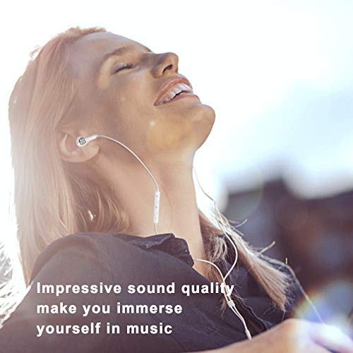 USB C Headphones Magnetic Wired Earbuds with Mic for Apple/Samsung Android - color: White