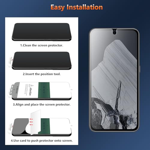 [2 Pack] Anti Glare Matte Privacy TPU Screen Protector for Google Pixel 8 Pro (Not Glass), Fingerprint Sensor Compatible, Full Adhesive Flexible Film, Easy Installation - size: Pixel 8 Pro