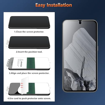 [2 Pack] Anti Glare Matte Privacy TPU Screen Protector for Google Pixel 8 Pro (Not Glass), Fingerprint Sensor Compatible, Full Adhesive Flexible Film, Easy Installation - size: Pixel 8 Pro