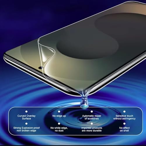 [2 Pack] Hydrogel Screen Protector for Samsung Galaxy S25 Ultra, Upgraded Non-breakable Flexible TPU Flexible Protective Film [Bubble Free] [High Sensitivity][Anti-Scratch]