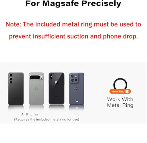 Magnetic Phone Holder Mount - N52 Strong Magnet, for Treadmill, Stroller, Spin bike, Golf Cart, Gym (Compatible with Peloton), Shopping Cart - MagSafe Compatible for MagSaf e iPhone 12-17 Series