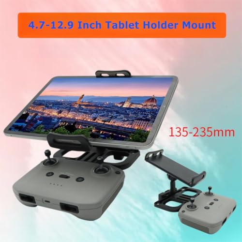 Drone Tablet Mount, Adjustable 4.7-12.9" Bracket for DJI Controllers