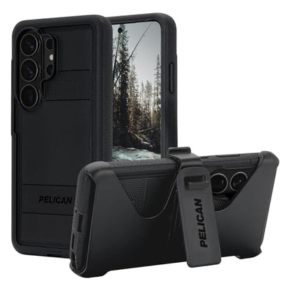 Pelican Voyager Samsung Galaxy S26 Ultra Case - Rugged Phone Case - Black | Magnetic & Wireless Charging Case with 24ft Military-Grade Drop Protection & Belt Clip Holster for Samsung Galaxy S26 Ultra - color: Voyager Black, size: Samsung Galaxy S26 Ultra