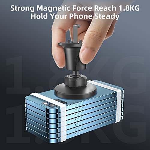 Magnetic Phone Holder for Car - Metal Hook, Compatible with iPhone, Easy Installation, Secure Hold, 360 Rotation, 20-Day Satisfaction Guarantee - color: Metal Hook