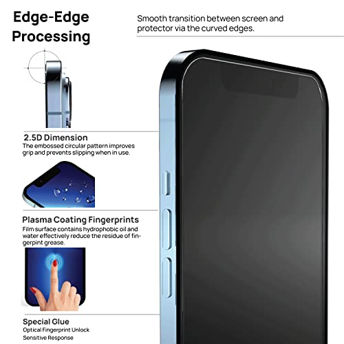 IceSword HD Glass Screen Protector for iPhone 14 / iPhone 13 / iPhone 13 Pro (6.1 inch) [2022 Shatterproof] Tempered Glass Film 9H Hardness 10X Stronger, Anti-Fingerprint Case Friendly 13P - HD Clear - color: HD Clear