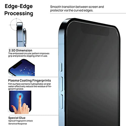 IceSword HD Glass Screen Protector for iPhone 14 / iPhone 13 / iPhone 13 Pro (6.1 inch) [2022 Shatterproof] Tempered Glass Film 9H Hardness 10X Stronger, Anti-Fingerprint Case Friendly 13P - HD Clear - color: HD Clear