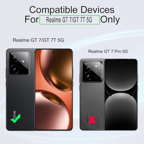 Ibywind For Realme GT 7/GT 7T 5G 6.8"(2 Pack) Screen Protector,9H Hardness Tempered Glass,With 1Pc Camera Lens Protector,1Pc Back Carbon Fiber Film,Easy to Install - size: Realme GT 7/GT 7T 5G 6.8 inch