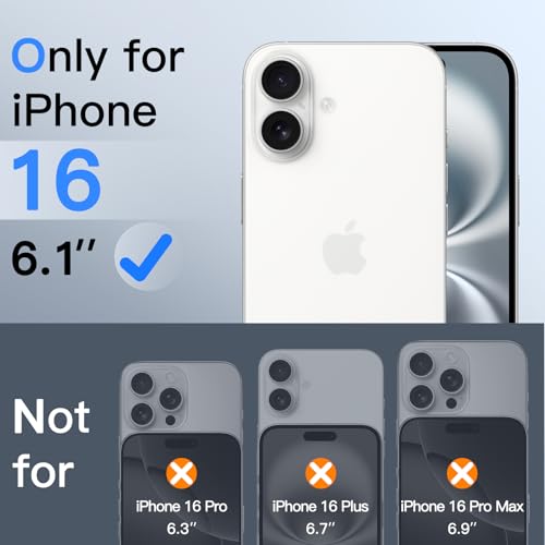 JETech 360° Privacy Screen Protector for iPhone 16, 2-Pack - size: iPhone 16