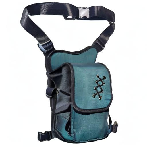 Thigh Pack, Larswon Leg Bag Thigh Pouch Bag Tactical Waist Bag Motorcycle Bag Waterproof - color: D- Teal