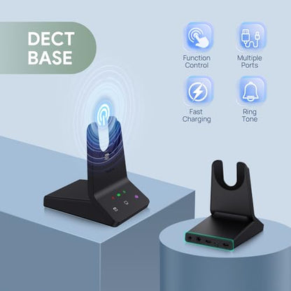 Yealink WH68 Duo Wireless Headset DECT and Bluetooth 606ft Range Hybrid ANC - style: WH68 Teams