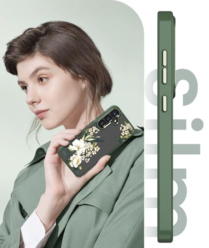 Clear Flower Pattern Phone Case for Samsung Galaxy S26 FE-Gardenia | Girl Women Slim Soft TPU + Hard PC Military Grade Protective Phone Cover WithTempered Glass Screen Protector for S26 FE - color: S26 FE-Gardenia